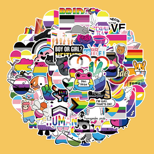 50 LGBTQIA+ Pride Sticker Pack