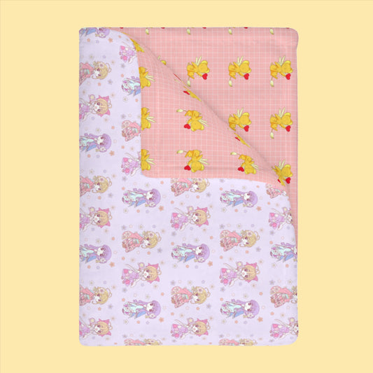 Cardcaptor Sakura Pink Velveteen Microfiber Blanket (Two-sided print)