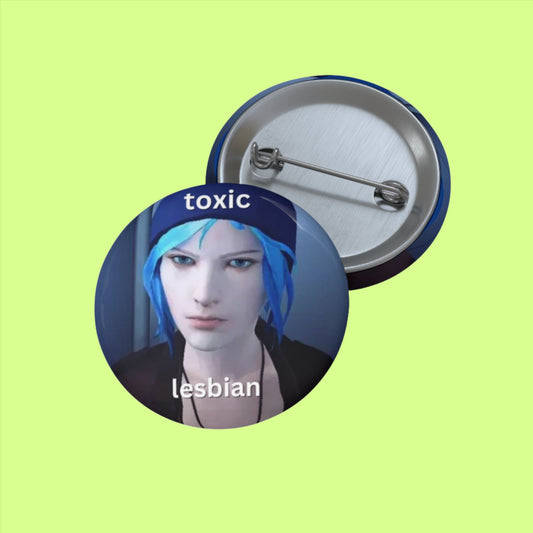 Life is Strange Chloe Price Toxic Lesbian Pride Pin Buttons