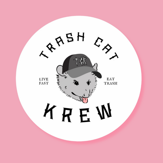 Trash Cat Krew Round Stickers, Indoor\Outdoor