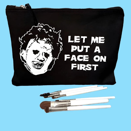 Leatherface "Let Me Put On A Face First" Texas Chainsaw Massacre Makeup Travel Bag