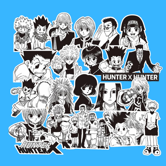 10/30/50 Pieces HUNTER×HUNTER Black & White Sticker Packs