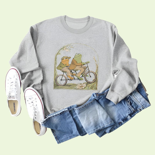 Frog And Toad Are Good Partners Casual Cotton Sweater
